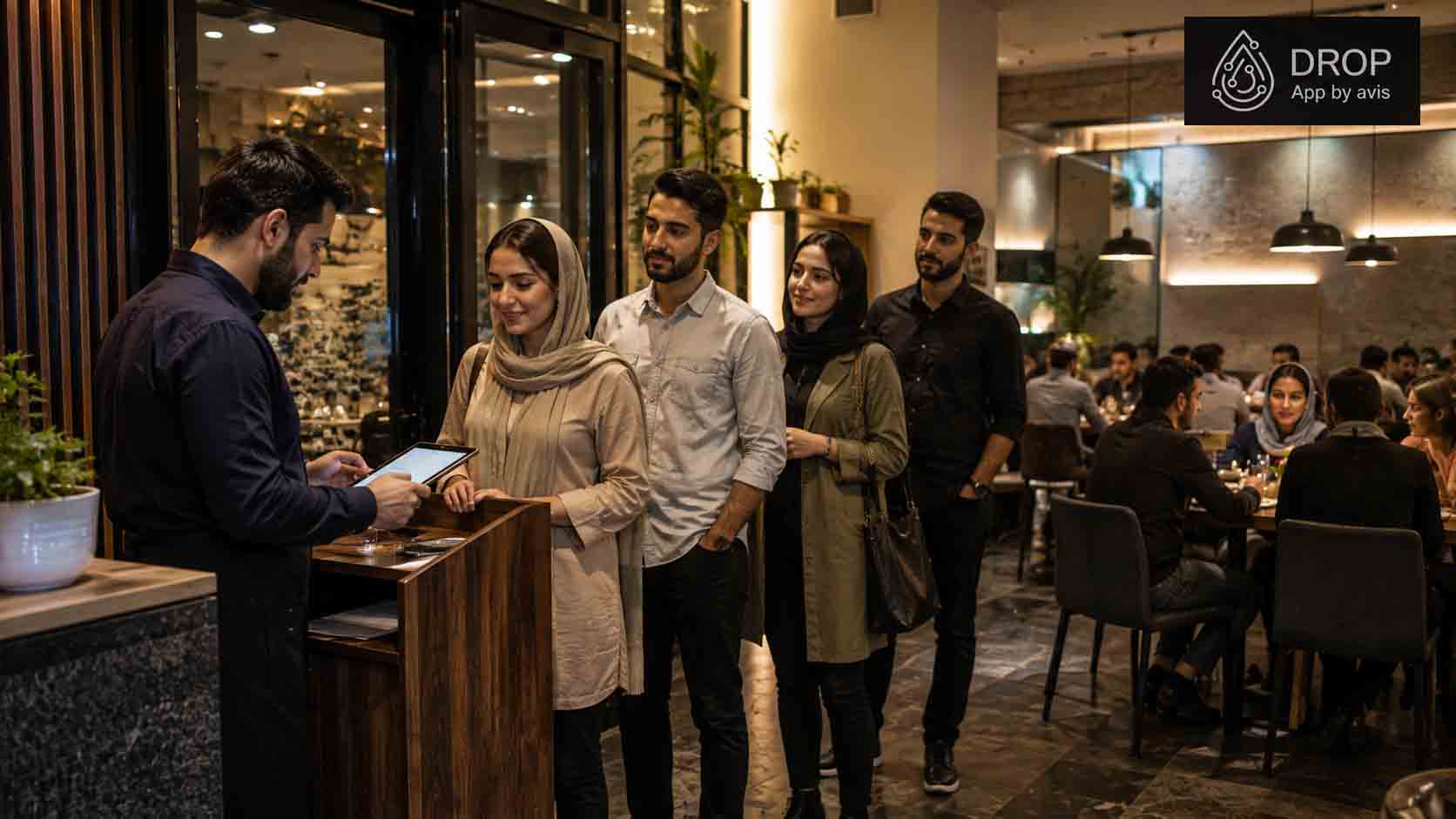 مدیریت صف انتظار رستوران دراپ